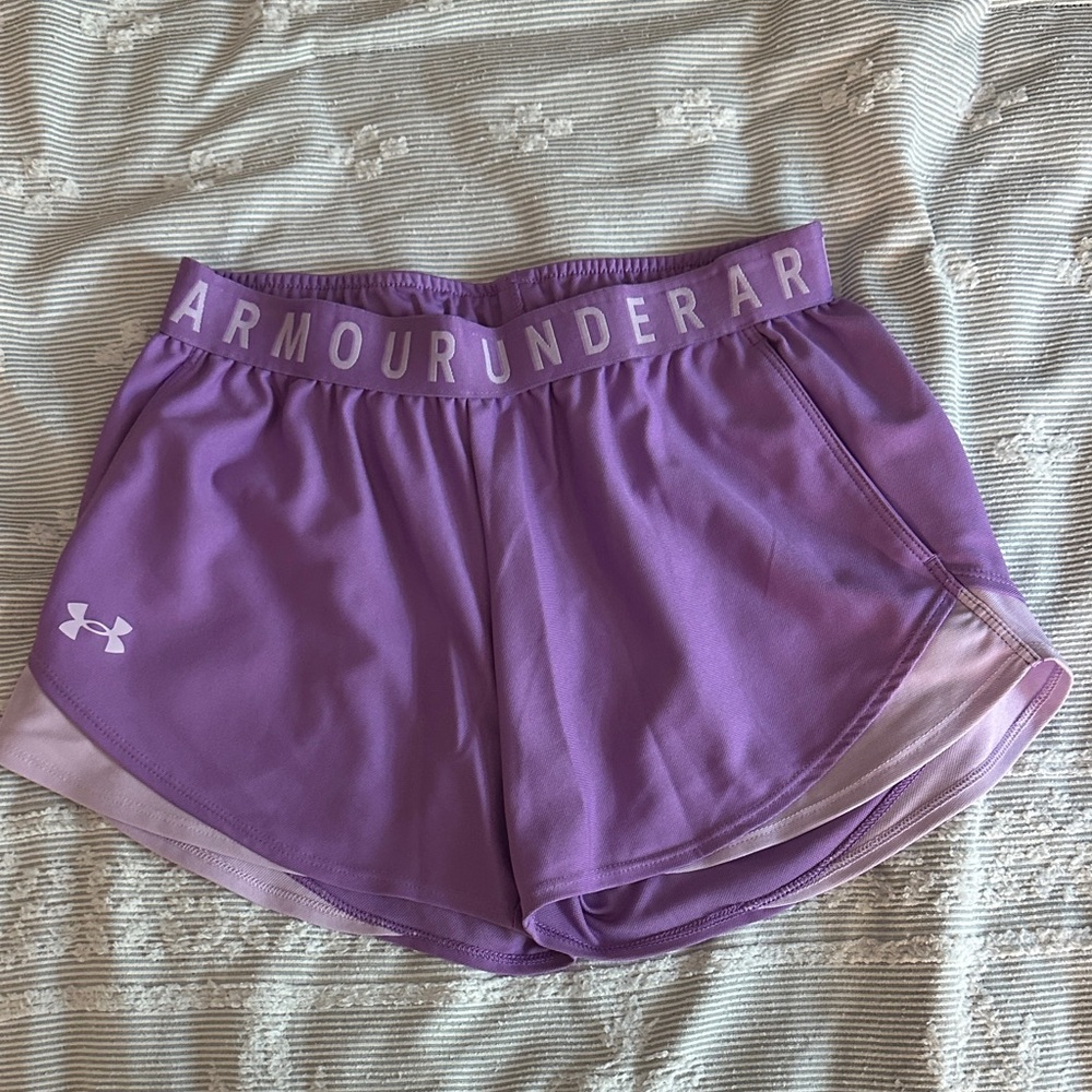 Under Armour Women's Lavender Athletic Shorts (5)